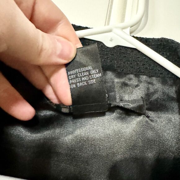 VTG SILKLAND Blazer Women Size XL Knit Lined Speckled 70% Silk Navy Blue Button - Picture 3 of 6